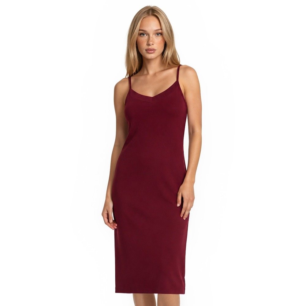 Patagonia Dress Women's Size Medium Burgundy Red Organic V-Neck